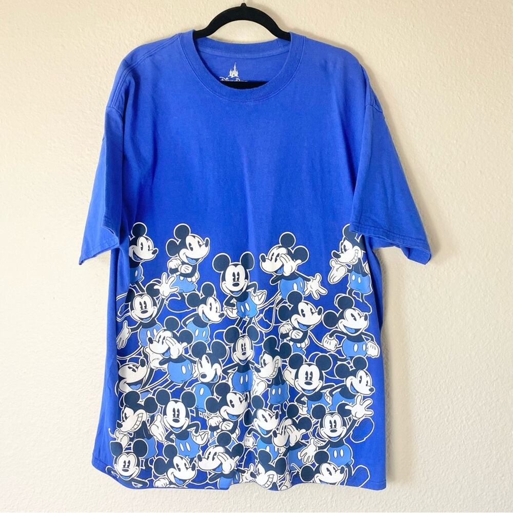 Disney Parks Blue Mens Mickey Mouse T-Shirt Size 2XL